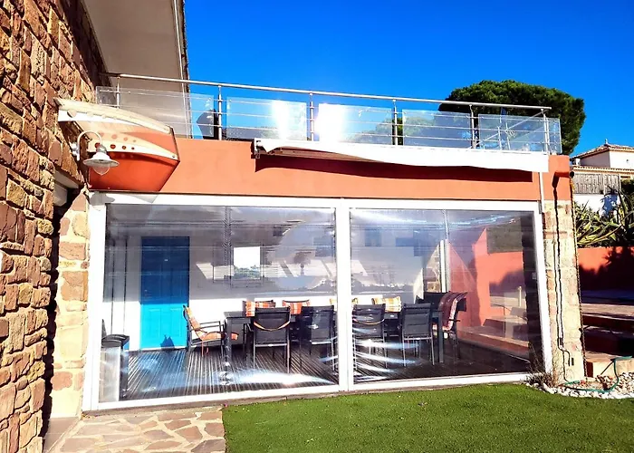 Villa Palm' Issambres 6-7 Personnes, Clim, Avec Piscine, Jardin Et Parking Prives La Garonnette-Plage